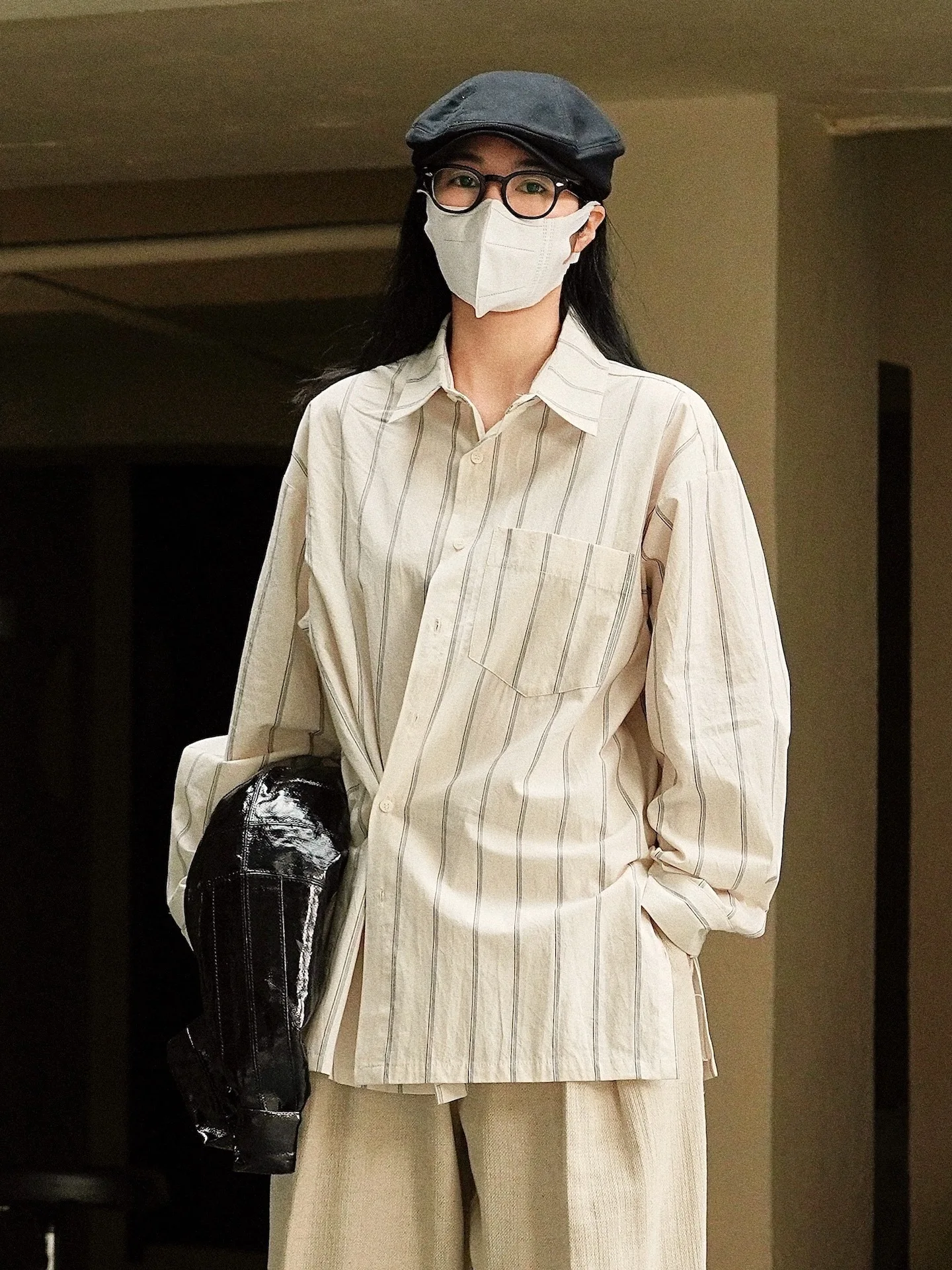 woman classic pretty oversized shirt