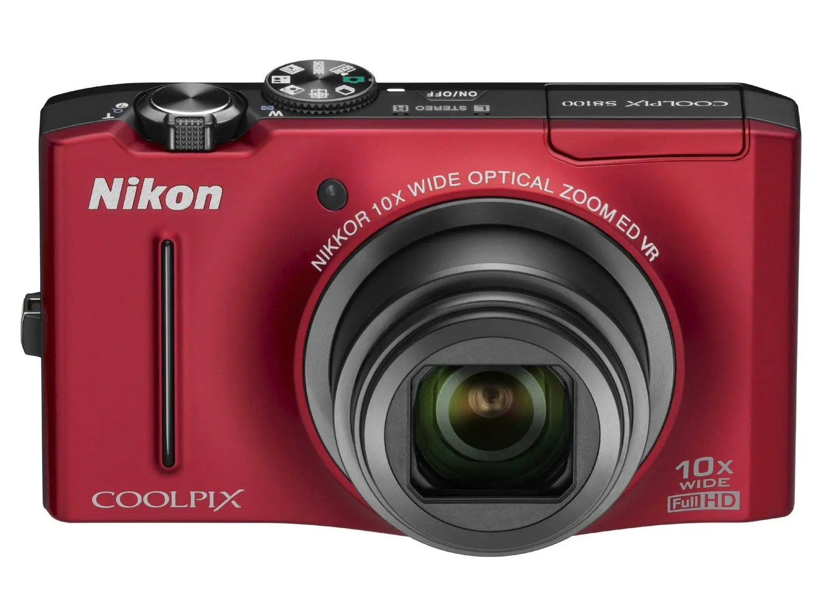 Цифровая камера Nikon COOLPIX S8100 красная вспышка S8100RD 3 0 пикселей 10-кратный оптический