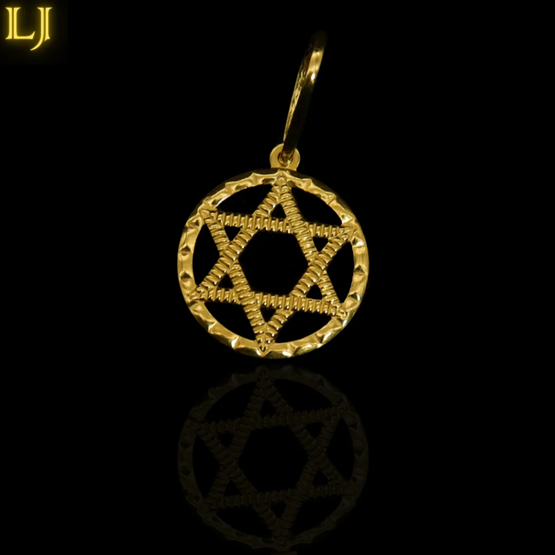 

Ancient Coin Pendant®Star of David Embroidery-Eternal guarantee in color! Gold identical to 18K Gold (Nordic Gold)