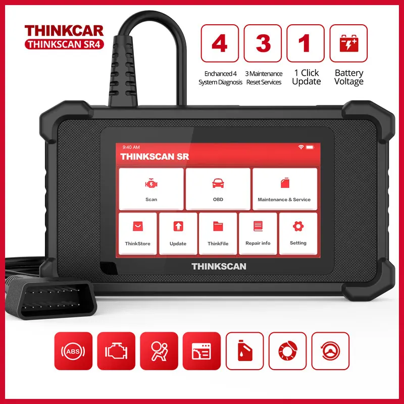 Русский Thinkcar ThinkScan SR2/SR4/SR6 Сканер OBD2 диагностические инструменты сканер automotivo