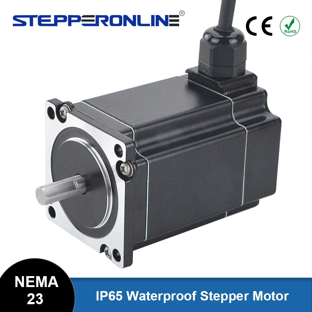 

STEPPERONLINE Шаговый двигатель Nema 23 2Nm 2-фазный IP65