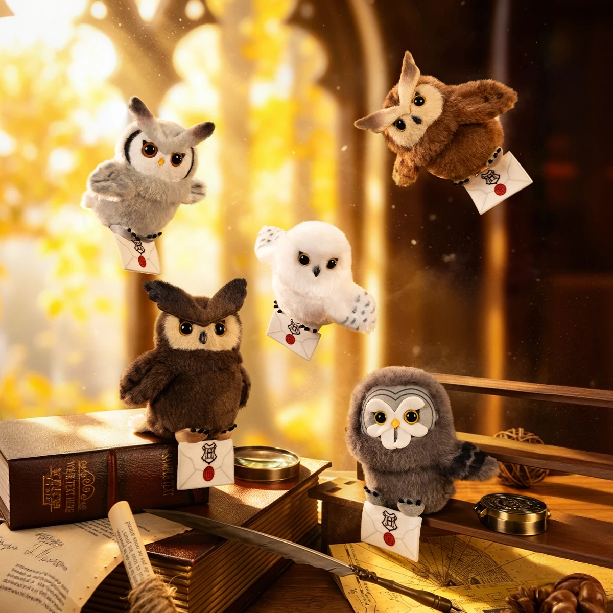 Фото 【EU EXCLD】POP MART Harry Potter - Плюшевый брелок-сова в закрытой коробке (1/4 шт.) POPMART BlindBox Mystery Box №3