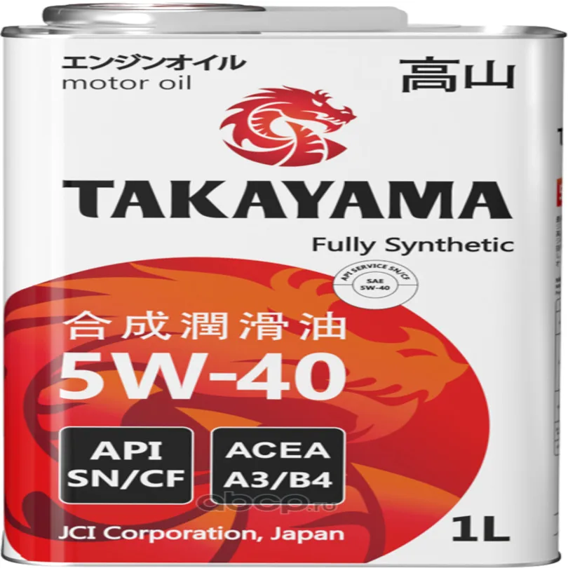 Масло моторное 5w40 Takayama 1л синтетика Adaptec API SN/CF ACEA a3/b.