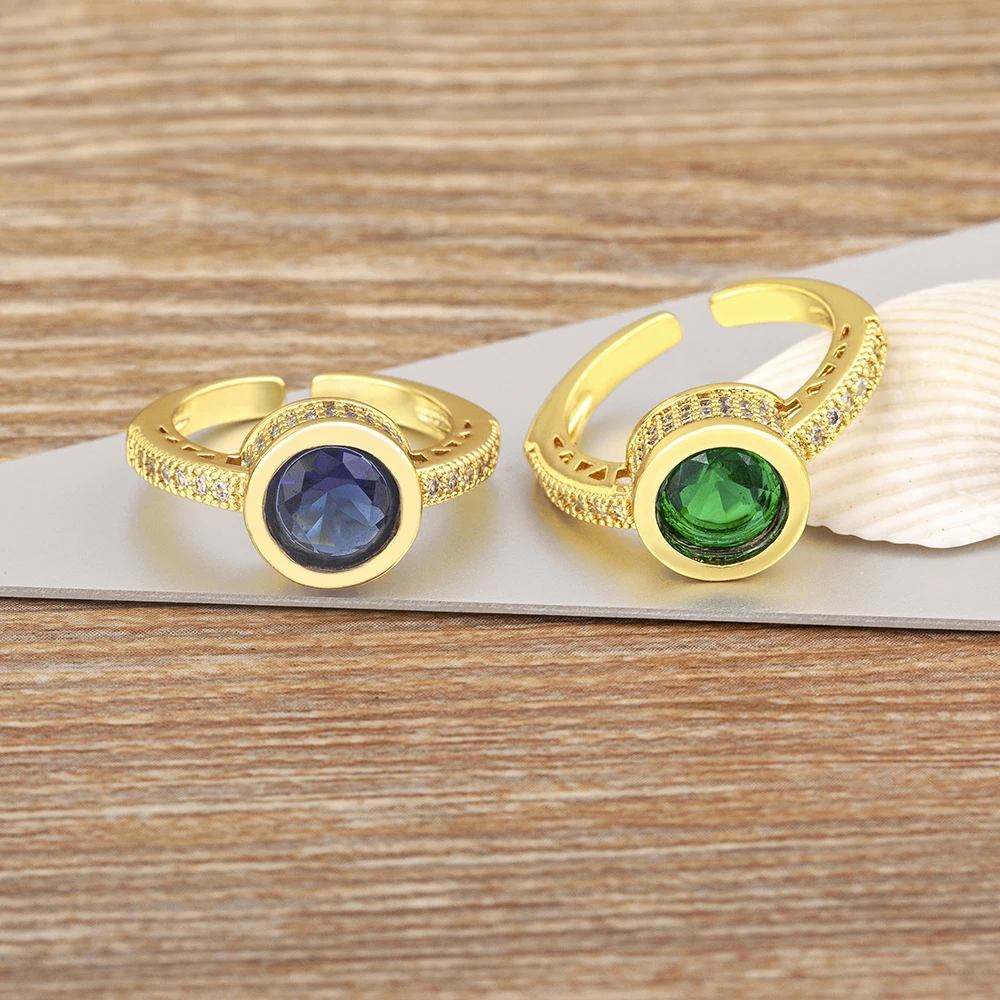 Изысканные роскошные кольца AIBEF 5 цветов регулируемые ювелирные изделия Женские