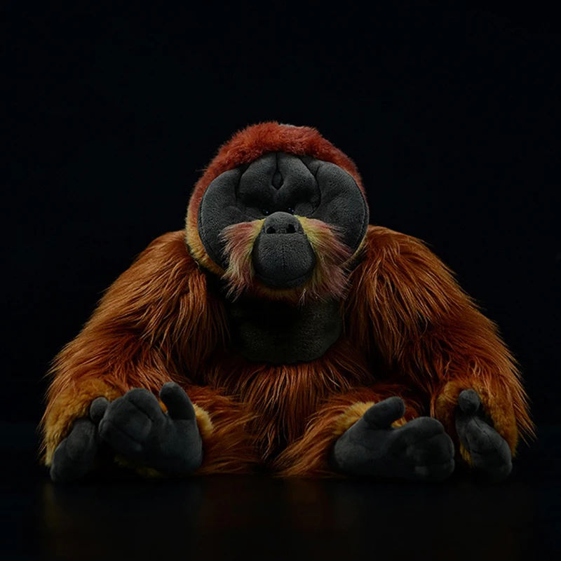

Lifelike Long-hair Orangutan Stuffed Animals Toys Soft Real Life Pongo Monkey Plush Toys For Kids Adult Gifts