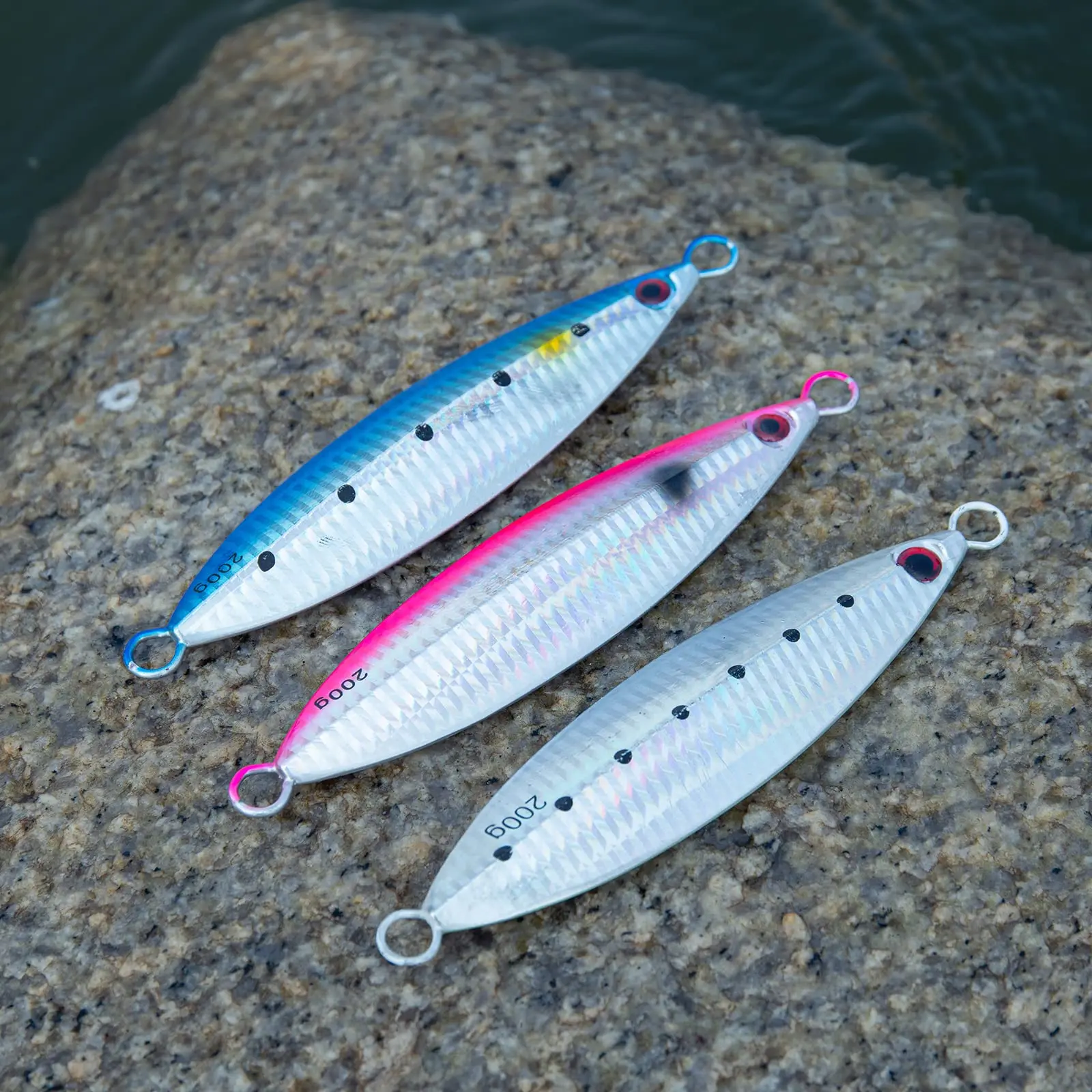 

Goture 3pcs/lot 80g 100g 160g 200g Slow Jigging Lure Fake Shore Casting Jigging Bait Slow Spoon Metal Cast Jig