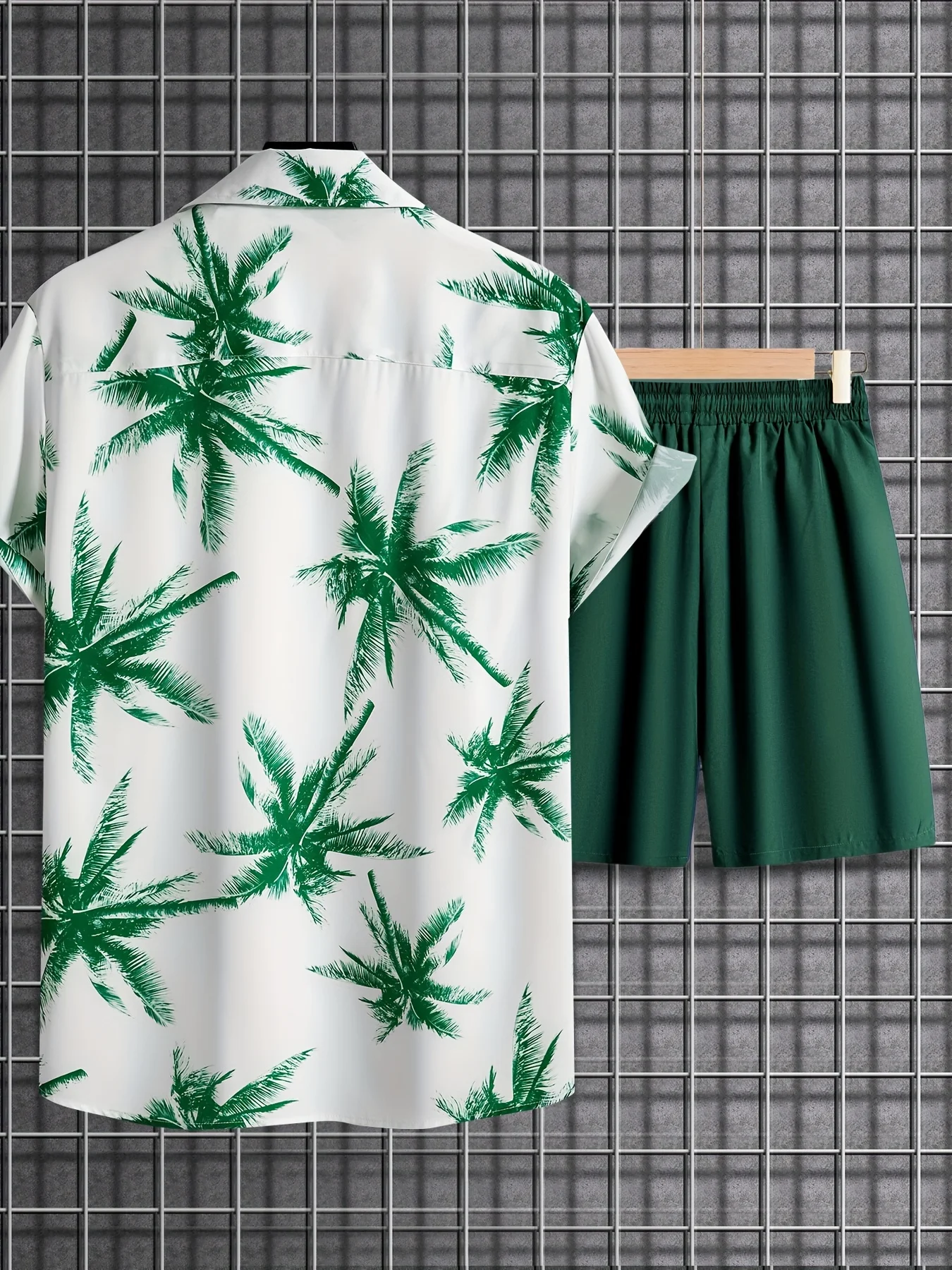 Мужская модная одежда для летних каникул рубашка с короткими рукавами шорты