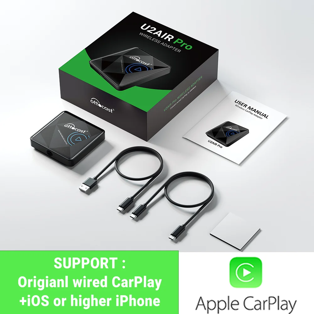 

OTTOCAST U2 Air беспроводной адаптер CarPlay USB-ключ OEM Multimdia плеер для Audi Proshe Benz VW для Volvo и Toyota