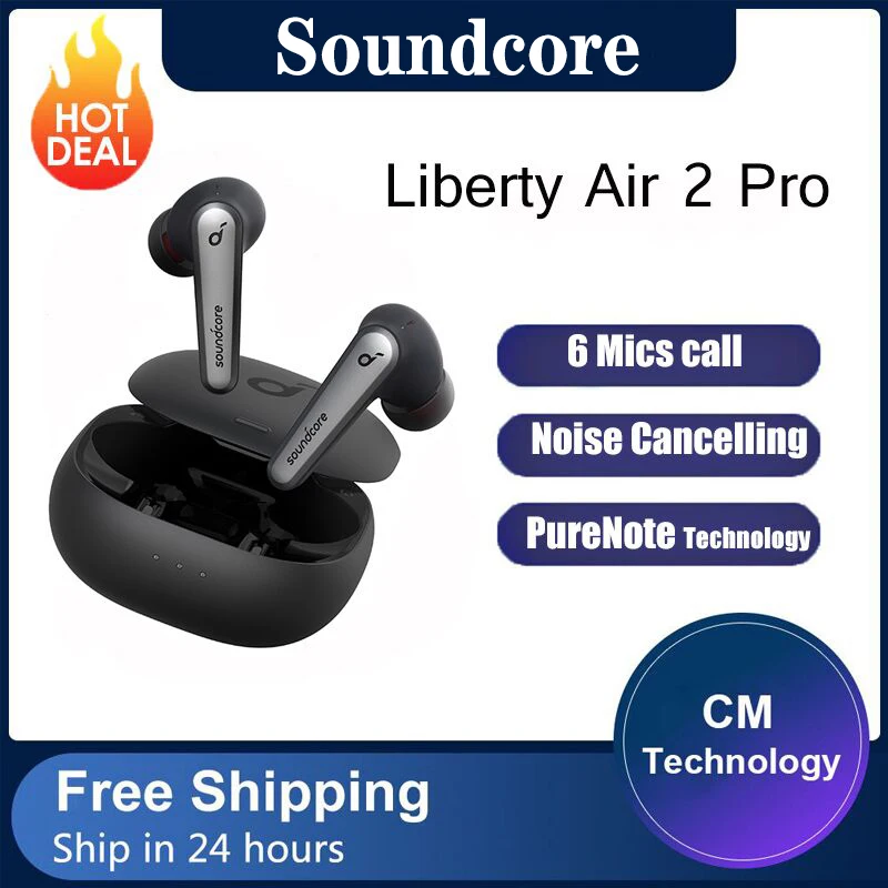 

TWS-наушники Soundcore Liberty Air 2 Pro с активным шумоподавлением и 6 микрофонами