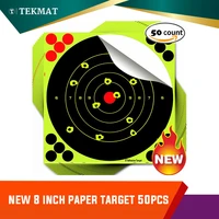 tekmat tactical accessories 50 pieces 8 inch reactive handgun shooting target self adhesive bull rifle xhunter