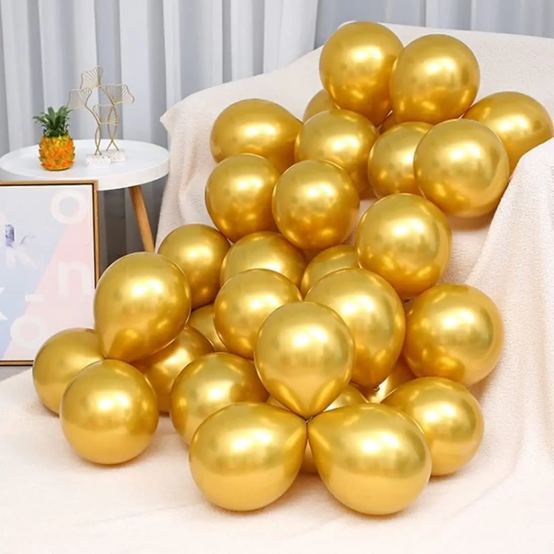 

Latex Confetti Balloon for Wedding, Birthday Party Decorations, Silver and Golden Metal, 5 in, 10 in, 12 in