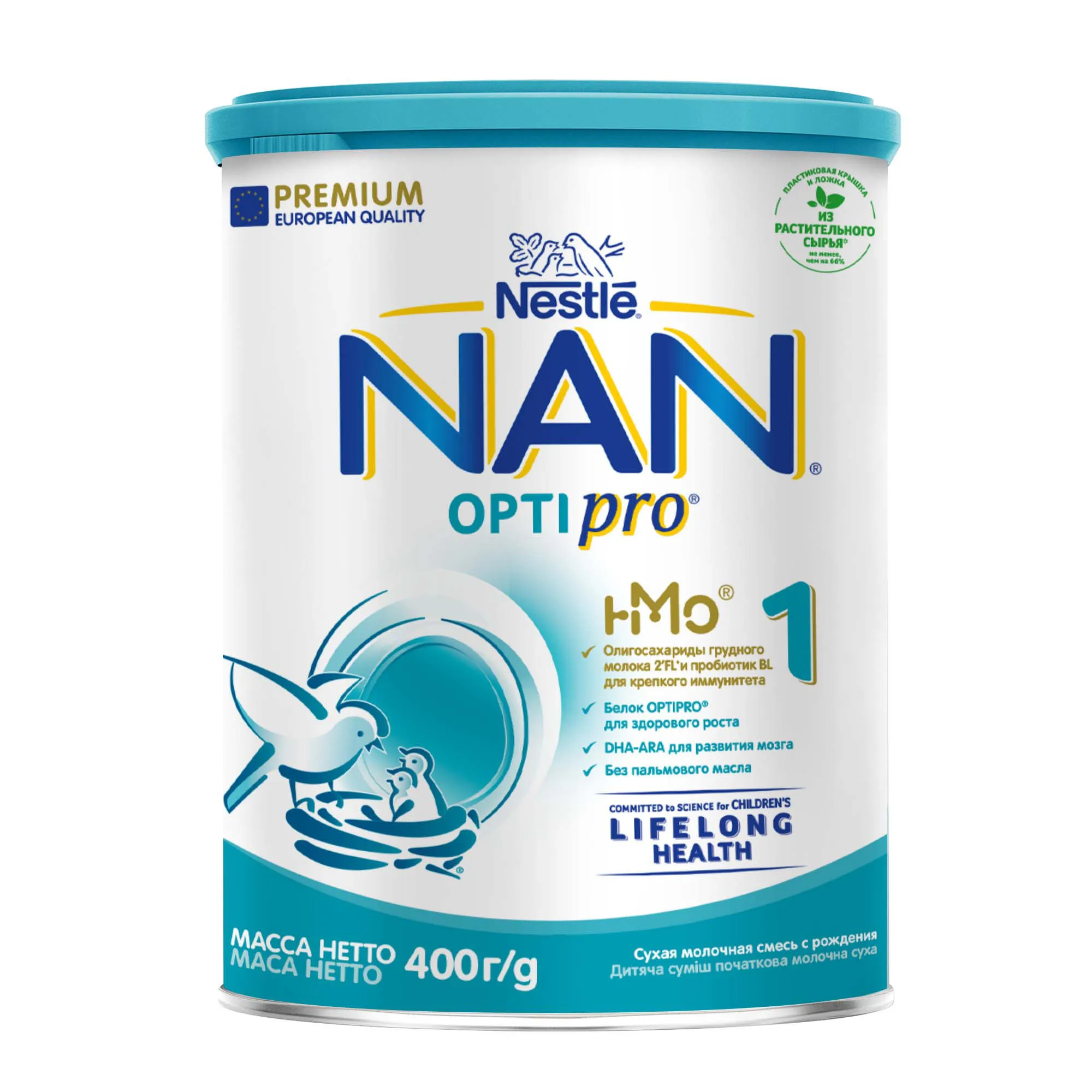 Сухая молочная смесь NAN 1 OPTIPRO для роста иммунитета и развития мозга с 0 мес 400г -