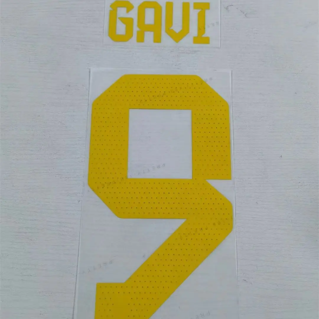 Супер ретро 2022 мир F. Торрес камни Альба АСЕНСИО ГАВИ Коке Мората с принтом шрифтов, нашивки с горячим тиснением значки