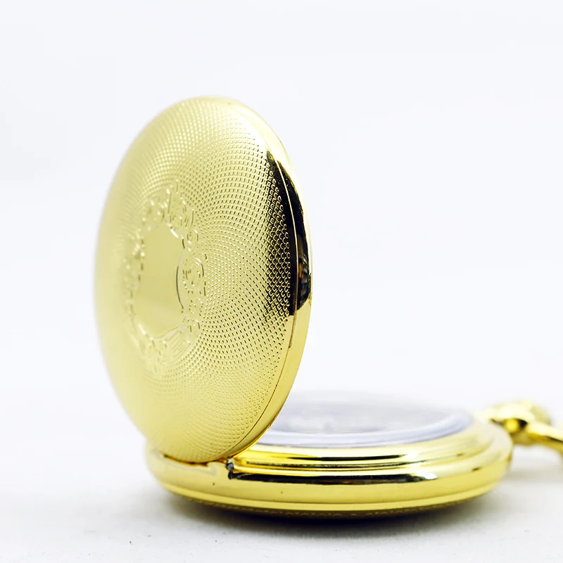 Luxurious Golden Window Grille Engraved Pocket Watch Mechacnical Hand-winding Men Women Pocket&Fob Chain Watches reloj hombre