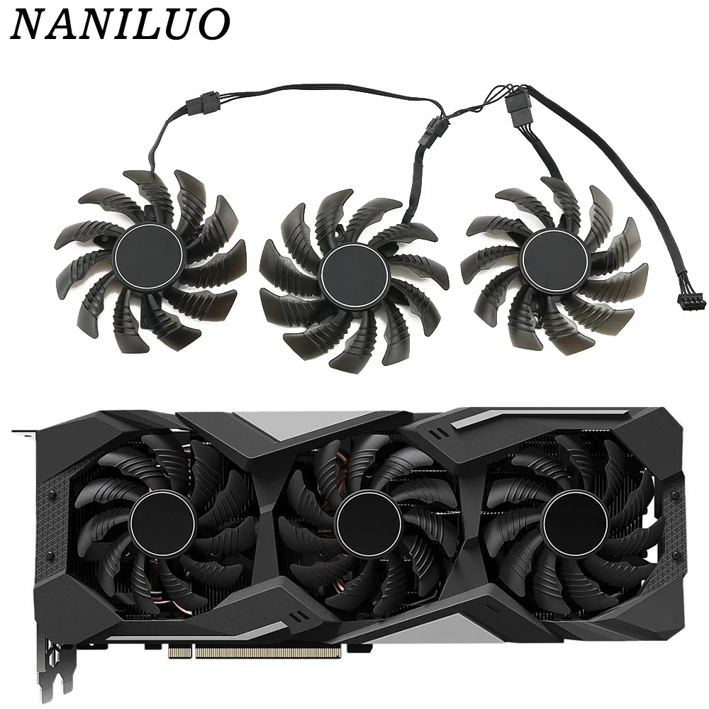 

Вентилятор ждения видевидеокарты 78 мм PLD08010S12HH для ГИГАБАЙТ GIGABYTE Radeon RX 5500 XT RX 5600 XT RX 5700 RX 5700 RX XT AM
