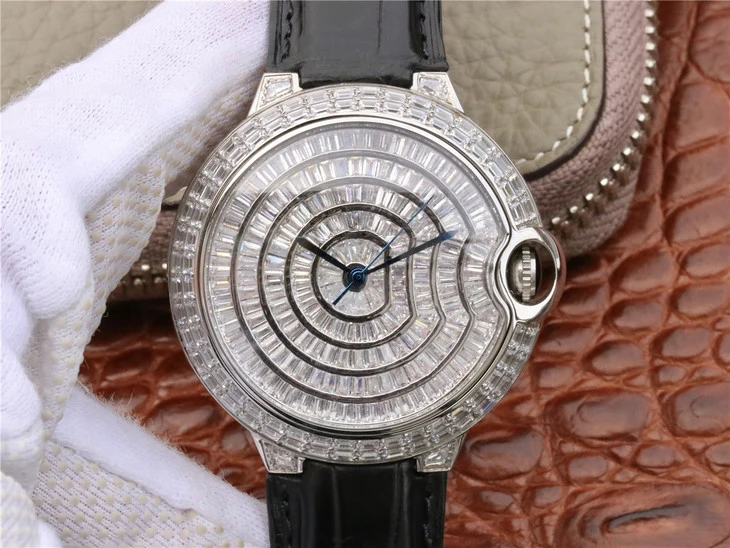 

Luxury Watch 1:1 Blue Ball Square Diamond Starry Men's Perfect Watch 9015 Automatic Movement