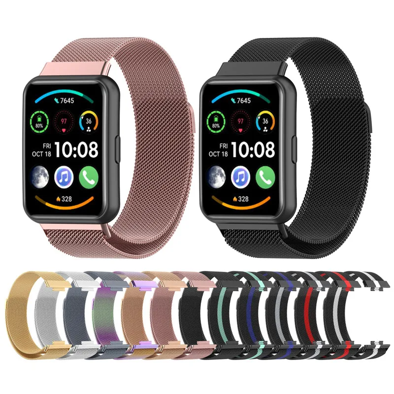 

Milanese Stainless Steel Strap Fits Huawei Watch Fit2 Metal Magnetic Buckle Men Women Fashion Watch Wristband