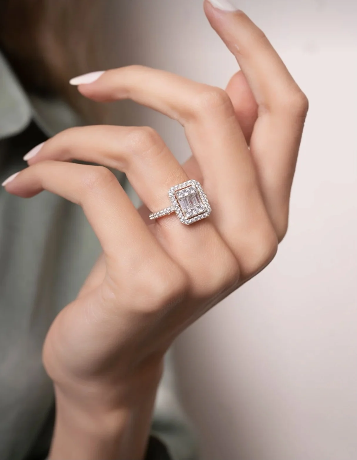 

Женское кольцо с серебряным покрытием и регулируемым размером, Женское кольцо, модель 2022
