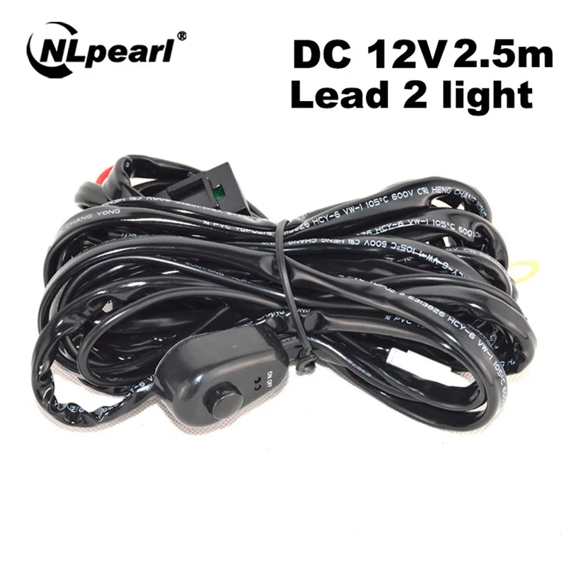 

LED Light Bar Wiring Harness Kit Universal 12V 40AMP Relay ON/OFF Offroad 4x4 LED Work Light Bar Wire Fuse Switch Cable