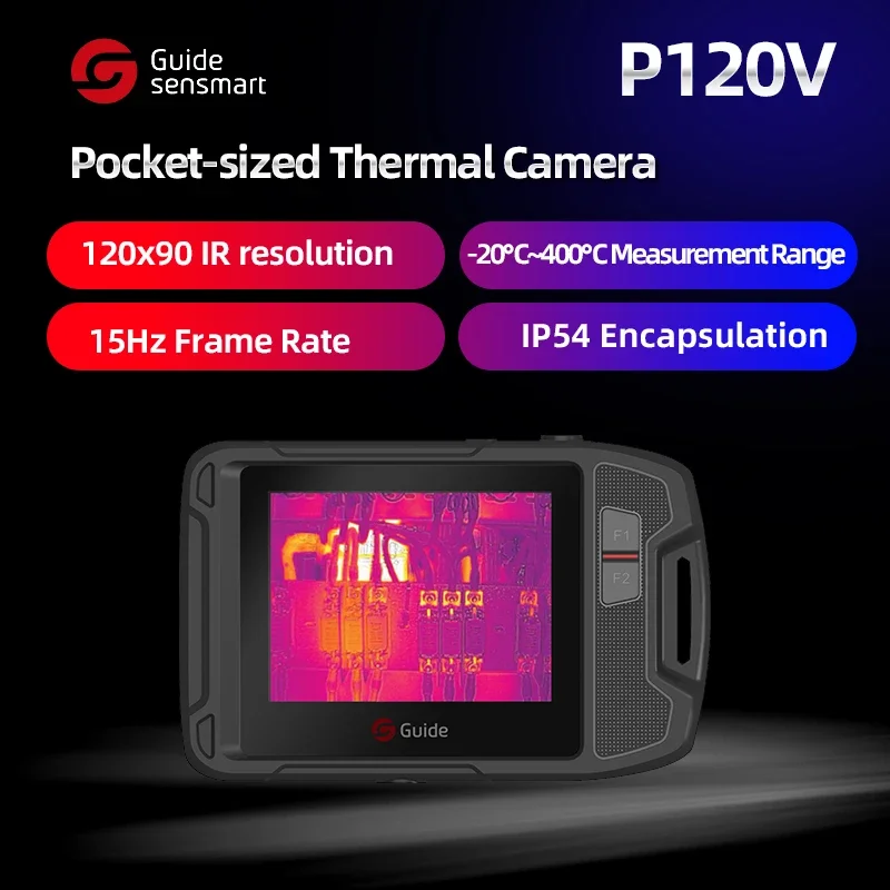 

PF210 /P120V Guide Pocket-sized Thermal Camera Infrared 256x192/120*90 Detector 3.5'' LCD Touchscreen