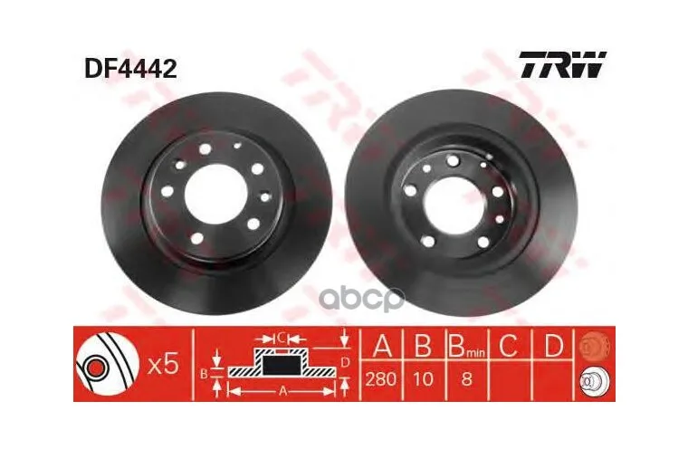 Диск Тормозной 4442 TRW арт. DF4442