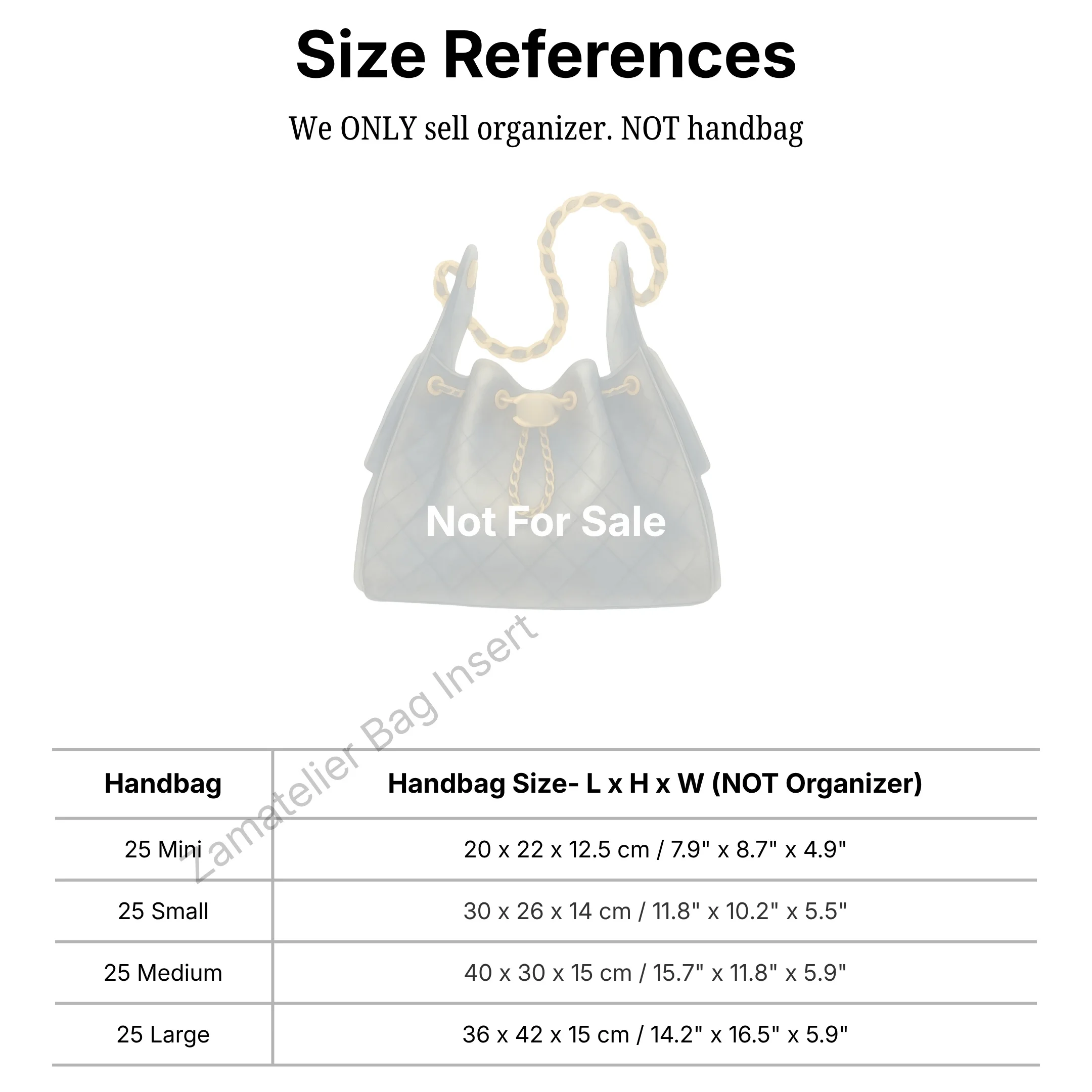 Фото Индивидуальный шелковый вкладыш для сумки CC 25 Hobo (мини/маленькая/средняя/большая), премиальный органайзер для сумок, атласный органайзер, формовщик основы для сумки №2