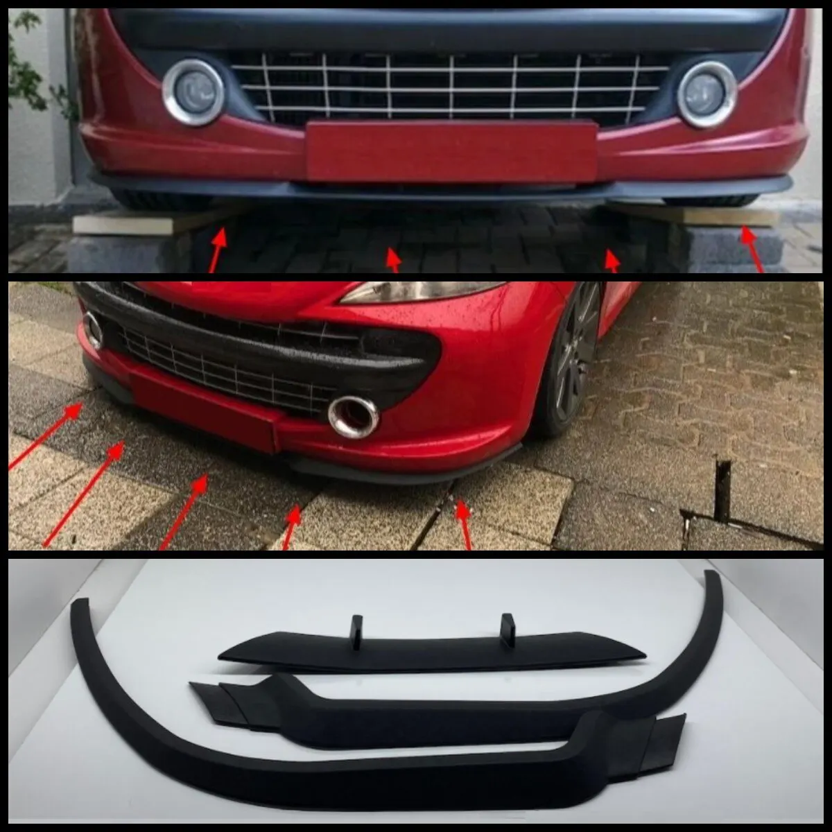 3 шт. Универсальные Передние бамперы для Peugeot 207 CUPRA R