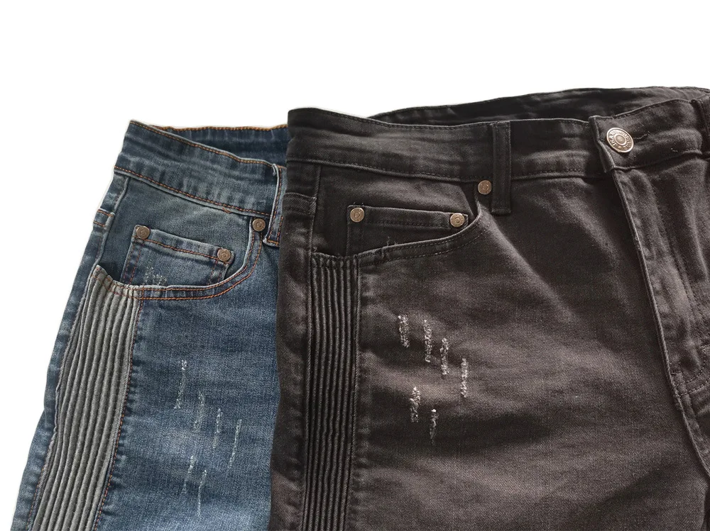 High Elastic 2022 Autumn New Fashion Men's Slim Fit Small Feet Retro Wrinkled Washed Old Joggers Pencil Jeans For Men