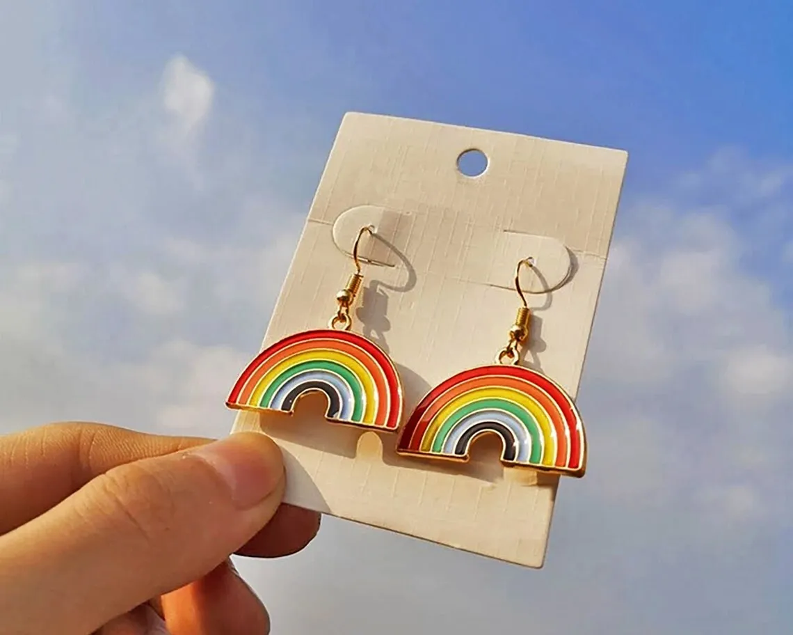 

Rainbow, Pride, Dangle Earrings