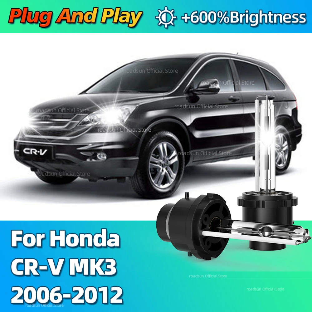 Автомобильная лампа для фар Xenon D2S HID светильник 10000LM яркая 6000K Honda CR-V MK3 2006 2007 2008 2009