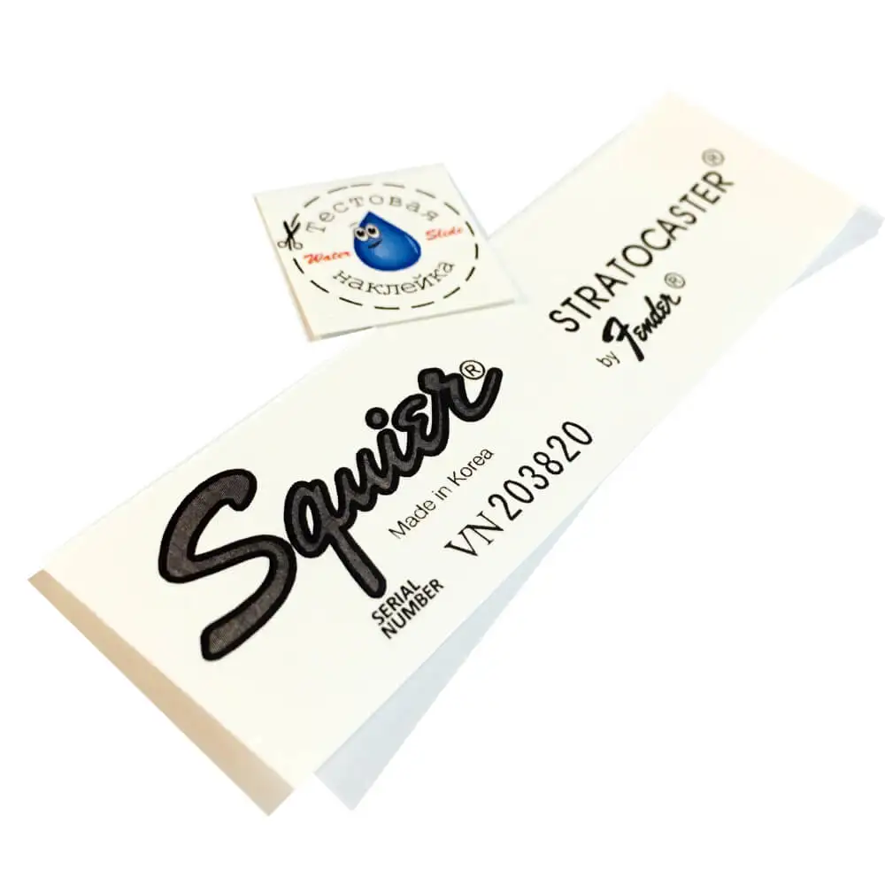 Декаль для гитары &quotSquier Stratocaster Made in Korea&quot | Guitar Parts &amp Accessories