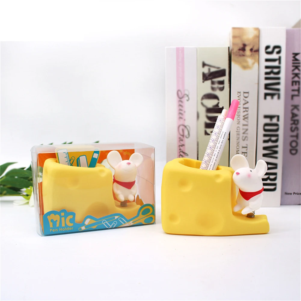 

2 дополнительных креативных офисных держателя для ручек, милые украшения в виде животных, ученический мультяшный пластиковый ящик для хран...