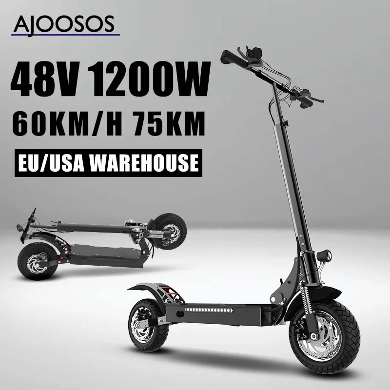 

20ah Lithium Battery Electric Scooter 60km/h Top Speed E Scooter 10 Inch Pneumatic Tire Trotinette électrique Dual Brake System