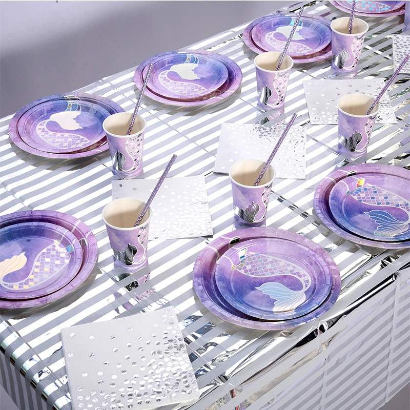 

10Pcs rose gold Eid Mubarak Disposable Tableware Paper Plates Cup Ramadan Kareem Islam Muslim Party Eid Al-Fitr Decoration