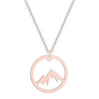 mountain necklace circle mountain necklace%ef%bc%8csimple line mountain pendant jewelry