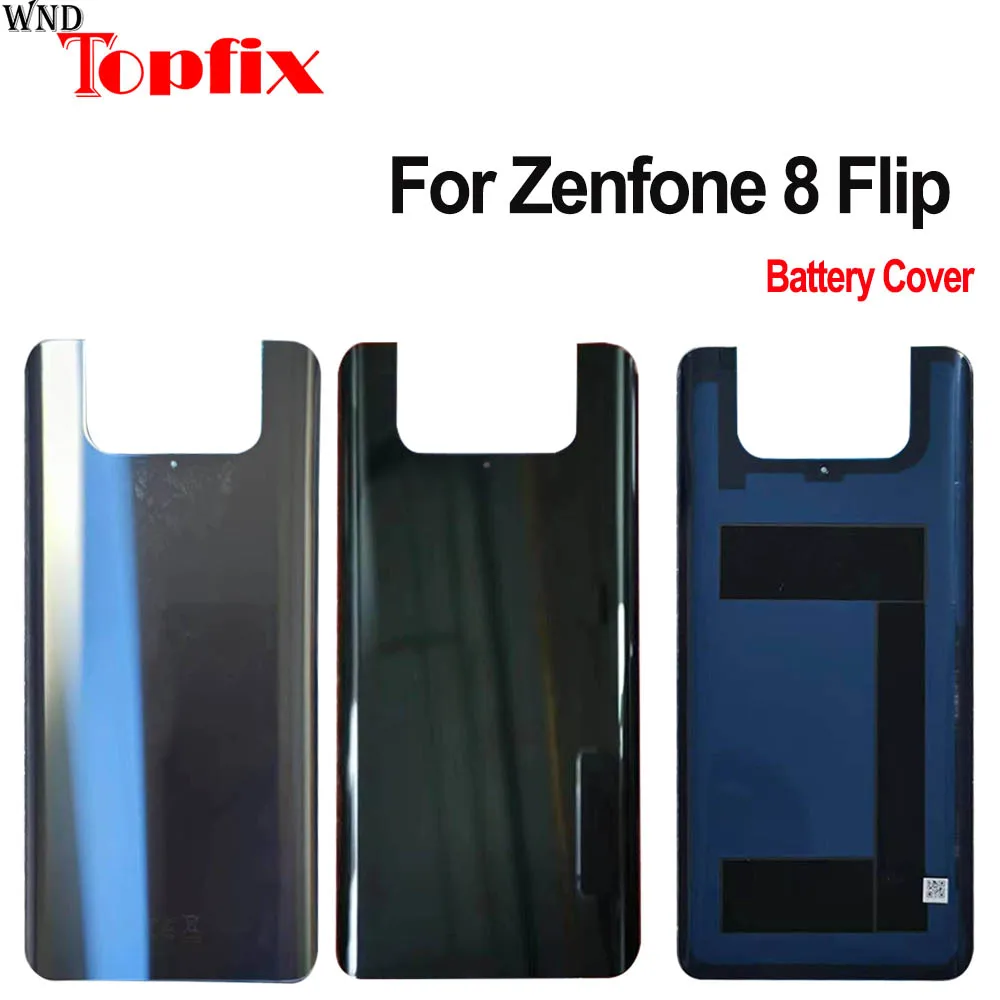 

Задняя стеклянная крышка 6,67 дюйма для Asus Zenfone 8, откидная задняя крышка аккумулятора, сменные детали корпуса для ASUS ZS672KS I004D, задняя крышка