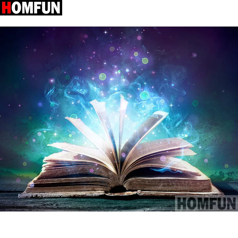 Алмазная живопись HOMFUN Волшебный пейзаж книги вышивка из смолы 5D сделай сам