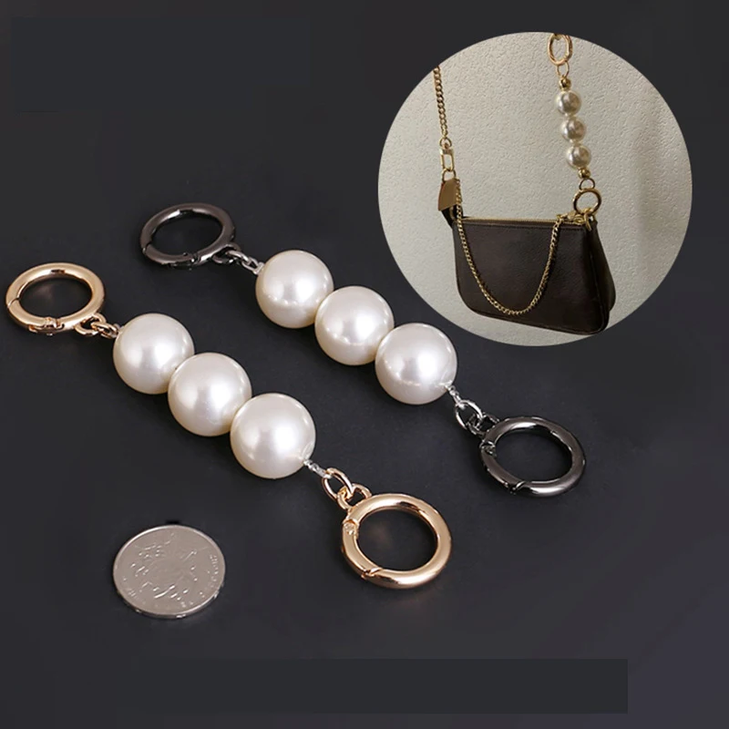

Pearl Bag Chain Strap Extender Bag Hanging Chain Pearl Decorative Chain Girls Bag Accessories Handbag Chain Shoulder Bag Chain