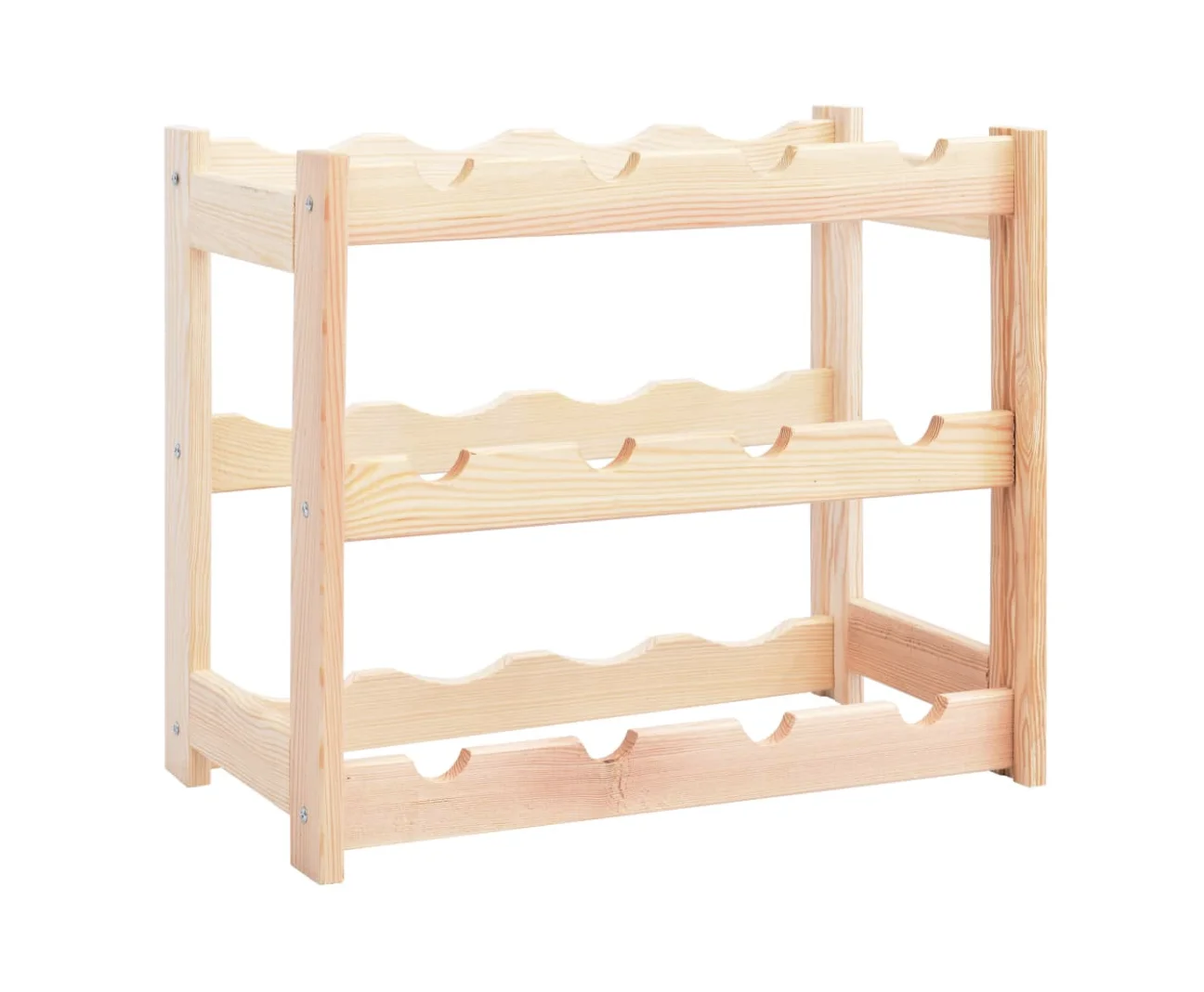 

Wine Rack for 12 Bottles Pinewood, Kitchen Cabinet for Wine Bottles, Bottle Rack for 12 Bottles