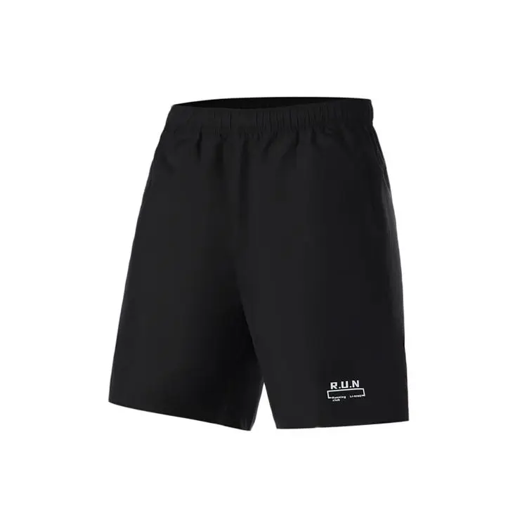 Шорты для бега Li Ning Training Series с буквенным принтом мужские шорты черные AKSQ465-2