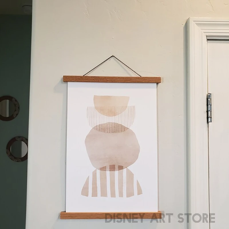 Бежевая серая Геометрическая настенная печать Природный тон абстрактный постер