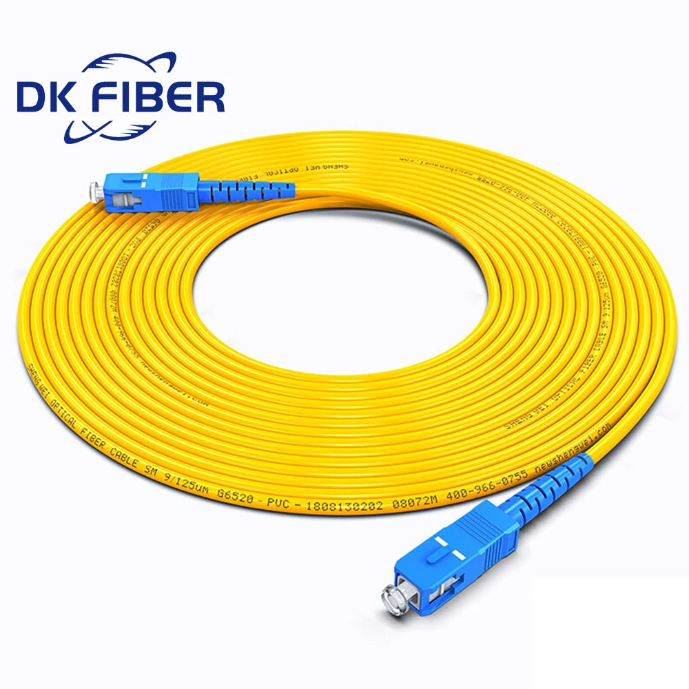 

5pcs LC/UPC to SC/UPC Fiber Optic Patch Cord Cable 1M/2M SC-SC SC-LC SC-FC 3.0MM Jumper Single Mode Telecom Level
