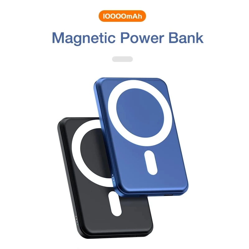 10000mah Magnetic Power Bank 22.5W PD Wireless Fast Charging Mini Powerbank LED Digital External Battery For iPhone Xiaomi