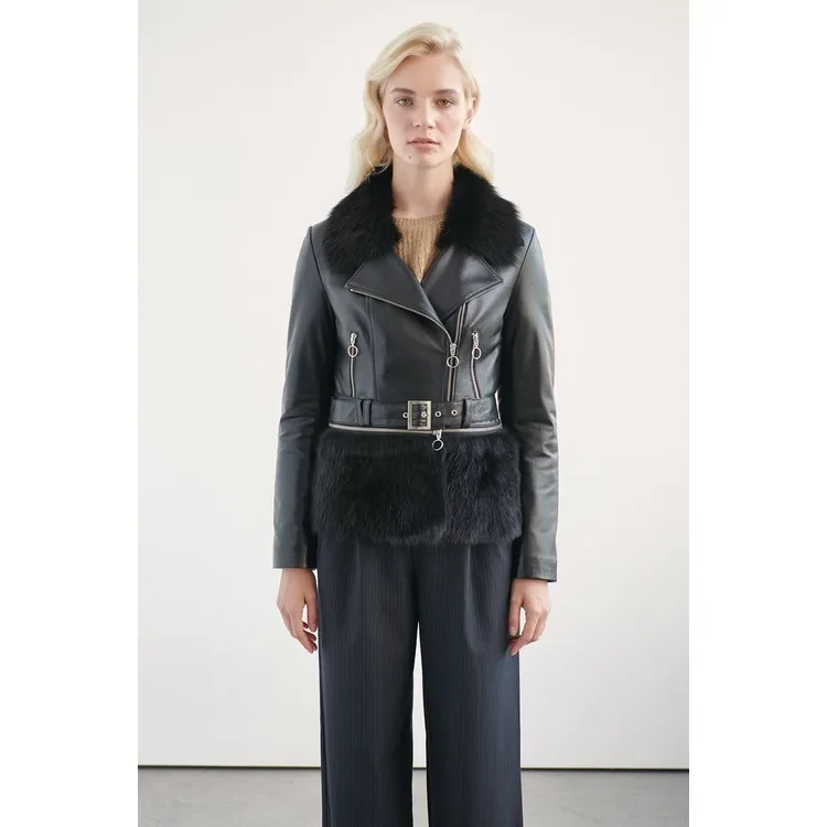 Рисунок 2 - Noella Натали Кожаное пальто черного