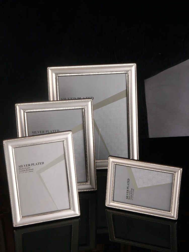 Винтажная Посеребренная металлическая фоторамка в европейском стиле