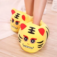novelty king tiger slippers womens striped slip on plush shoes cartoon animal cozy house slippers indoor slip on warm shoes