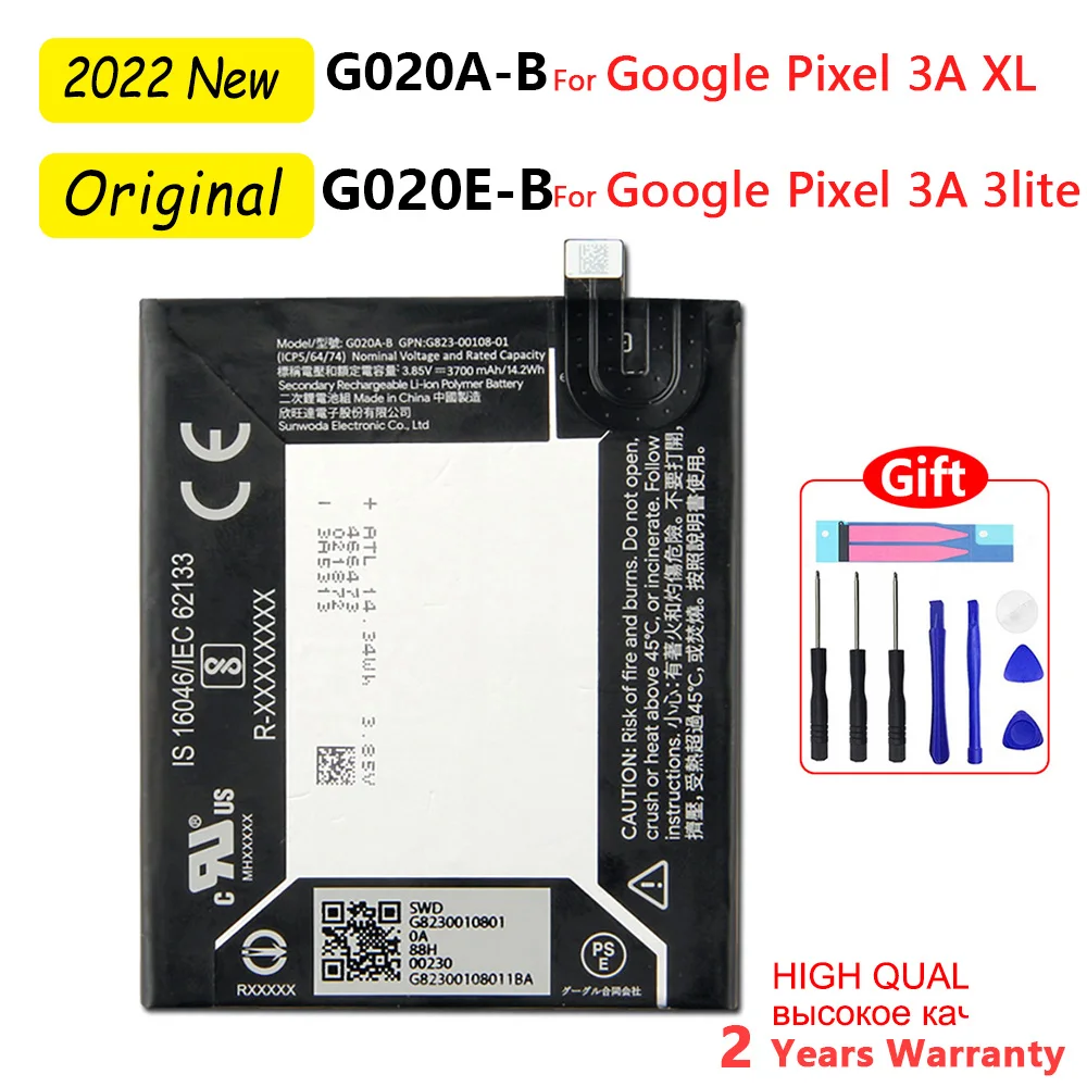 

Original New Replacement Phone Battery G020A-B For Google pixel 3A XL 3700mAh G020E-B For Google Pixel 3A Pixel 3 Lite 3000mAh