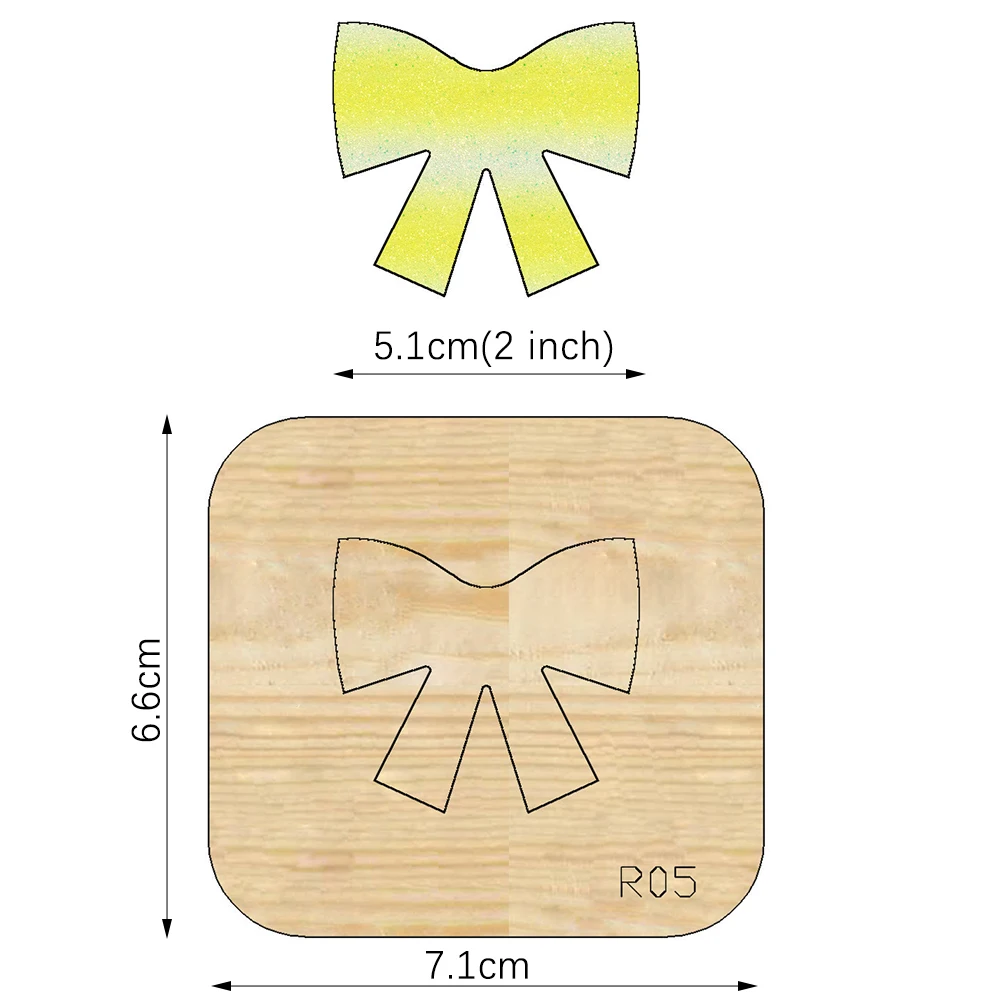 

Bows R05 Wooden Cutting Dies, Scrapbook， Suitable for Market Universal Cutting Machine