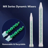 100 pieces mr13 12 plastic dynamic green static mud pigment mixer with integrated tip