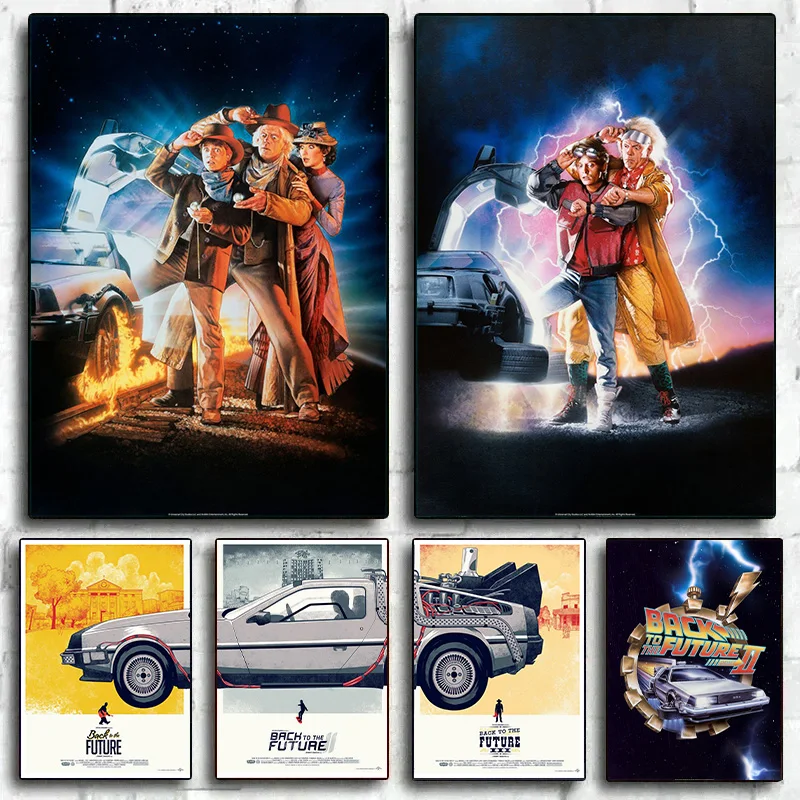 

Vintage Classic Movie Back to The Future Retro Posters Print Canvas Painting Wall Art For Living Room Home Decoration Cuadros